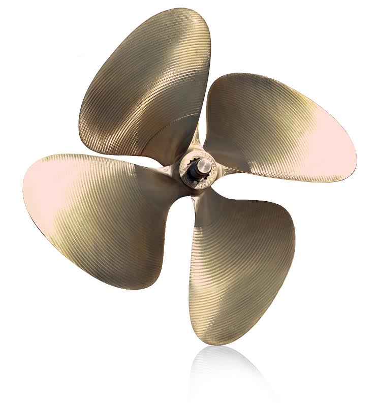 OJ 460 Ski Pro V-3 Propeller 4 Blade 13.7 X 19.5 LH  Spline Bore  .110 CUP - OJ 460